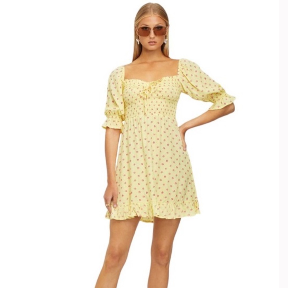 Faithfull the Brand Sage Mini Dress Santa Maria Floral Print Size Small